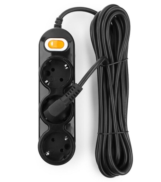 Удлинитель Power Cube PC 5 м 3р с/з, с выкл. 16А PC-1-5М (коробка) (3*1,5 мм2)