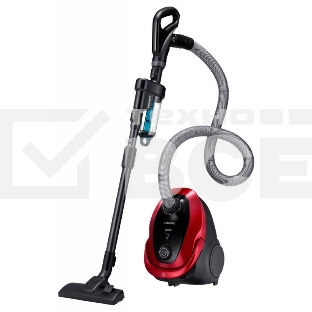 Пылесос Samsung VC20M257AWR красный, 460/2000 Вт, уборка сухая, пылесборник мешок 2.5 л