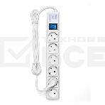 Фильтр-удлинитель PowerCube (SPG(5+1)-16B-3M) 6 розеток, 3м,16А/3,5 кВт, белый, фото3