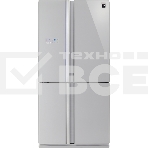 Холодильник Sharp SJ-FS97VSL серебристый трёхкамерный 393/207 л морозилка снизу, фото 1