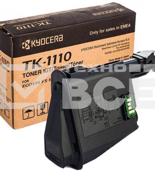 Картридж лазерный Kyocera TK-1110 (1T02M50NX0/1T02M50NX1) черный для FS-1040/FS-1060DN/FS-1020MFP/FS-1025MFP/FS-1120MFP/FS-1125MFP 2500 стр.