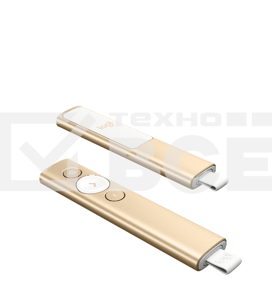 Презентер Logitech Spotlight золотистый, радиоканал, USB, кнопки - 3