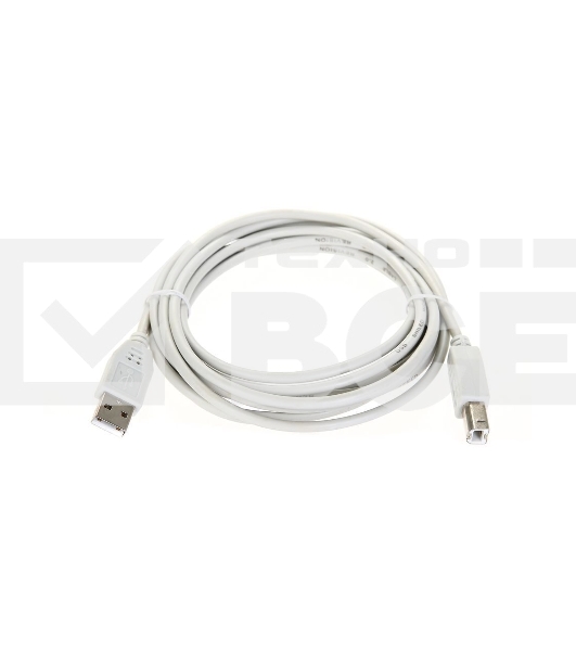 Кабель AM/BM USB2.0 3м Telecom USB 2.0  A-->B 3.0m, белый/серый, TC6900-3.0M
