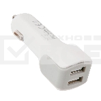 Автомобильное зарядное устройство HOCO z23 grand style dual-port car charger set with lightning cable, белый, фото4