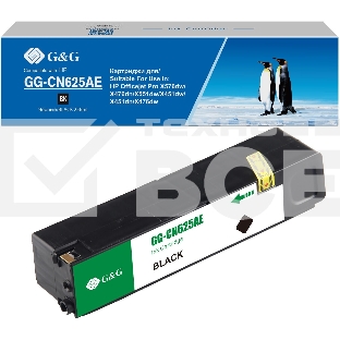 Картридж струйный G&G GG-CN625AE черный (256мл) для HP Officejet Pro X576dw/X476dn/X551dw/X451dw