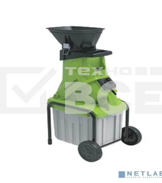 Измельчитель садовый проводной Greenworks GACSB 2500В Обработка веток диаметром до 40 мм, Пластиковый ящик 40 л, 230V 2206707