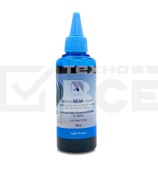 Чернила NV PRINT универсальные на водной основе NV-INK100LC для аппаратов Epson (100ml) Light Cyan совместимые
