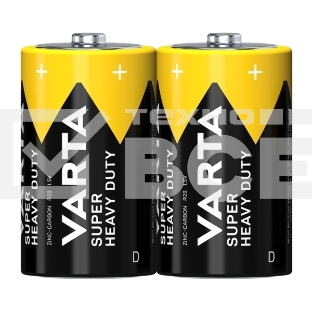 Батарейка Varta SUPERLIFE R20 D Shrink 2 Heavy Duty 1.5V (2020) (2/24/120) (24 шт.)