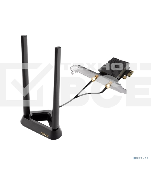Сетевой адаптер Wi-Fi + Bluetooth Asus PCE-BE92BT BE9400 PCI Express (ант.внеш.несъем.) 2ант.