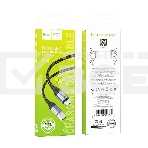 Кабель USB2.0 Hoco AM/Type-C, 3А, X102, 1м, черный, коробка, фото 1