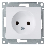 Механизм розетки 1-м СП Glossa 16А IP20 без заземл. бел. SchE GSL000141, фото2