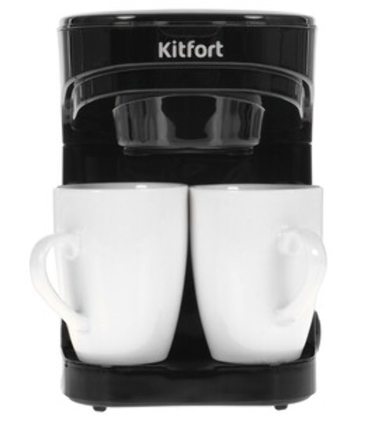 Кофеварка капельная Kitfort KT-764 черный, исп. кофе - молотый, 0.3 л, 450 Вт