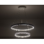 Подвесной светодиодный светильник Ambrella light FL5862/2 WH белый 45W 3000K/4200K/6400K D600/400*830 (без ПДУ), фото 1