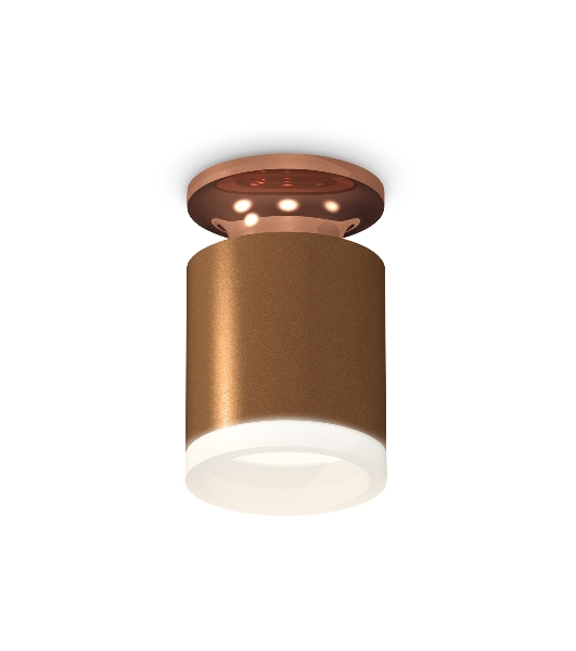 Светильник Ambrella Light XS6304152 SCF/PPG/FR кофе песок/золото розовое полированное/белый матовый MR16 GU5.3