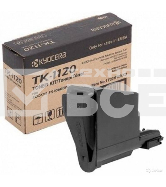 Картридж лазерный Kyocera TK-1120 (1T02M70NX0/1T02M70NXV/1T02M70NX1) черный для FS-1060DN/1025MFP/1125MFP 3000 стр.