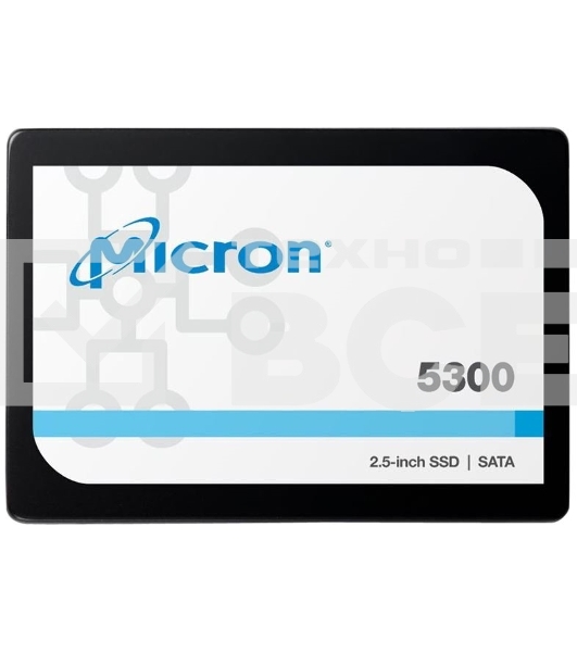 Накопитель SSD Crucial Micron 5300 PRO, 7680Gb, SATA III, R/W 540/520