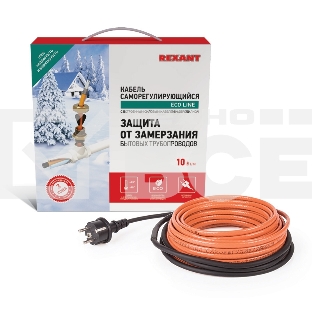 Греющий саморегулирующийся кабель (в трубу) 10HTM2-CT (15м/150Вт)  Rexant