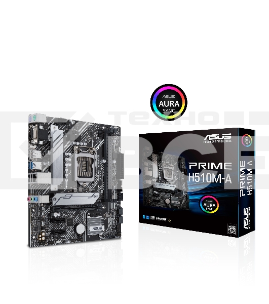 Материнская плата ASUS PRIME H510M-A, LGA 1200, Intel H510, 2xDDR4, 4xSATA, 1xM.2, 1xPCIe 4.0 x16, 2xPCIe x1, 1xHDMI, 1xDP, 1xVGA, 1x 1Gb LAN, 2xUSB 3.2 Gen 1, 4xUSB 2.0, 3x3.5 мм, 7.1, mATX