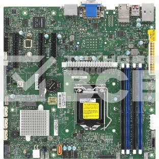 Материнская плата SuperMicro MBD-X12SCZ-F-O, LGA1200, Intel W480E, 4xDDR4, 4xSATA, 1xM.2, 1xPCIe x16, 2xPCIe x4, 1xPCIe x1, 2xRJ45, 1xDVI-D, 2xDP, 1xVGA, 1xCOM, 1xDOM, TPM 2.0, 6xUSB 2.0 (внутренние), 1xM.2 (E-Key для Wi-Fi), mATX (OEM)