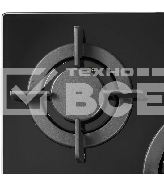 Панель варочная LEX GVG 430 BL  3 конфорки газ-контроль электроподжиг
