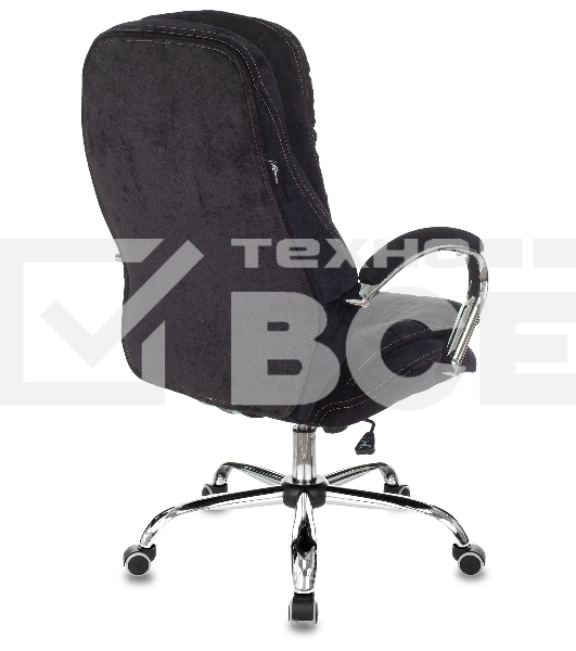 Кресло руководителя Бюрократ T-9950SL Fabric черный Light-20, крестовина металл хром