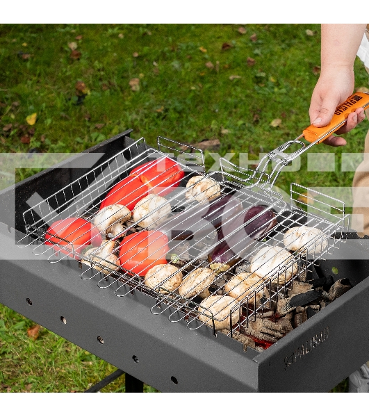 Решетка гриль 315х410х70мм объемная хромир. Camping Palisad