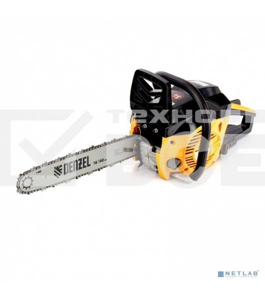 Пила цепная бензиновая DGS-4516, шина 40 см, 45см3, 3,0 л.с., шаг 3/8, паз 1,3 мм, 57 зв Denzel