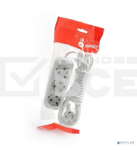 Удлинитель 3 гн 5 м с\з MAKEL MGP134