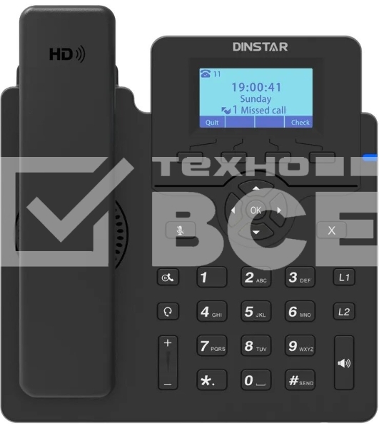 Телефон IP Dinstar C60U черный