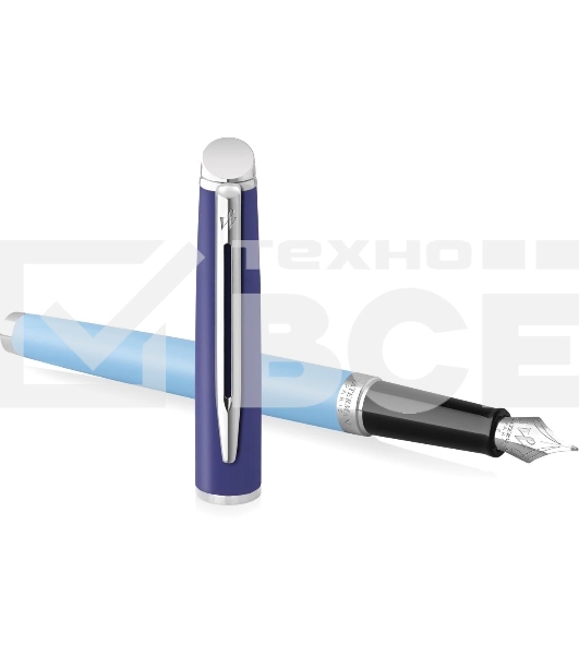 Ручка перьевая Waterman Hemisphere Colour Blocking (2179924) Blue CT сталь нержавеющая F подар.кор.