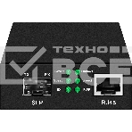 Медиаконвертер Gigabit Ethernet, SFP 1000Мбит/c, RJ45 10/100/1000Мбит/c, поддержка LFP. Металлический корпус. БП DC12V(1A) в комплекте. Размеры (ШхВхГ): 70x25x95мм. Вес: 0,2кг. Рабочая температура: -10…+55°С. Совместим с шасси NS-MCB-14., фото2