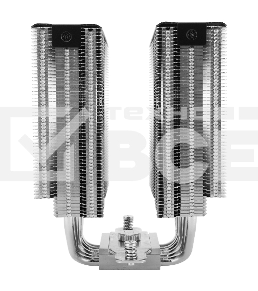 Кулер для процессора Thermalright Royal Pretor 130 (4-pin PWM, 158mm, Ni/Cu, 6x6mm, 1x120+1x130mm, 80.45CFM/81.88CFM, 29.4dBA/28.3dBA, 2150PM/1750RPM, S: 1200, 1700, 1851, 2011, 2066, 115X, AM4, AM5, silver, black)