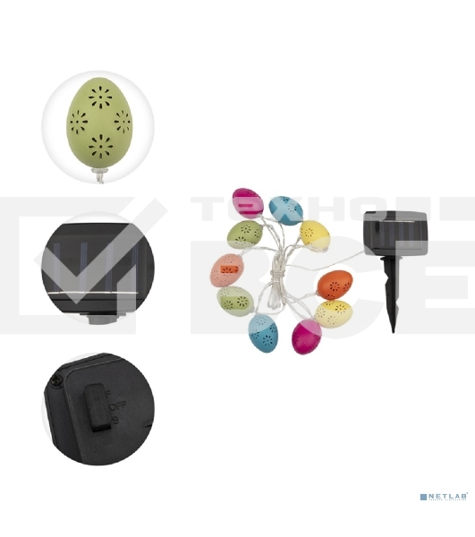Каскад Lamper Эклектика 4 м LED с выносной солнечной панелью 2 м и аккумулятором, теплое белое свечение