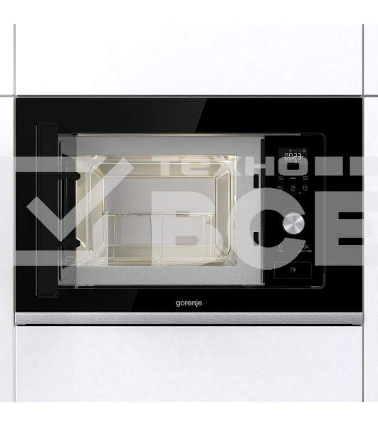 Встраиваемая микроволновая печь GORENJE BMX201AG1BG Электронное управление, черный, объем: 20 л