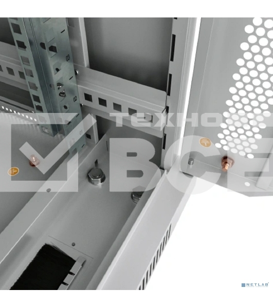 Шкаф серверный напольный Cabeus, IP20, 42U, 2055х600х800 мм (ВхШхГ), дверь: перфорация, разборный, цвет: серый