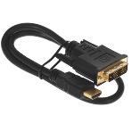 Кабель HDMI-DVI Cablexpert CC-HDMI-DVI-0.5M, 19M/19M, single link, медь, позол.разъемы, экран, 0.5м, черный, пакет, фото6