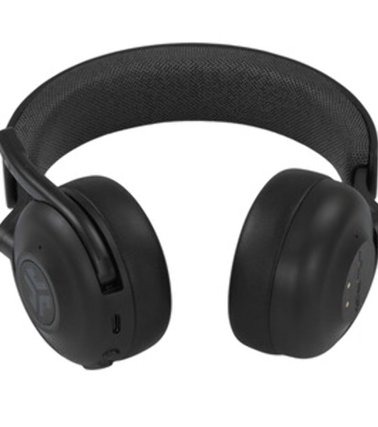 Гарнитура JLab Epic Work ANC Wireless Duo with Stand чёрный, беспроводная, Bluetooth/радиоканал/USB-C, ANC (шумоподавление), до 9 м, в комплекте подставка