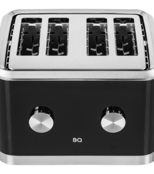 Тостер BQ T4000 чёрный/нержавеющая сталь, 1600 Вт, 4 слота