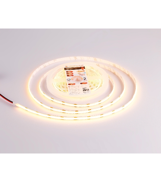 Светодиодная лента Ambrella light GS4651 COB 320Led/ 10W m/ 24V IP20 3000K/ 5000*8*1.54mm (2 конт.)