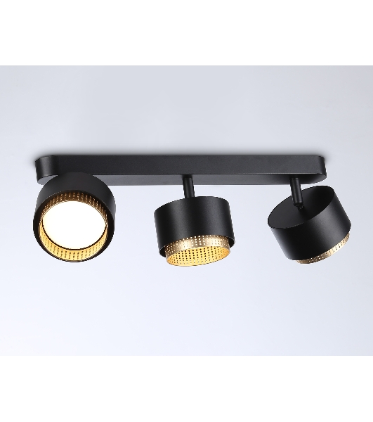 Светильник Ambrella light TN71295/3 BK/GD черный/золото GX53/3 max 12W 400*95*137