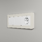 Рамка на 3 поста WERKEL Split (айвори/белый, soft-touch) W0033066, фото11