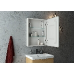 Зеркальный шкаф Bau Stil 60х80, LED подсветка, сенсор, плавное закрывание, оборачиваемый, фото8