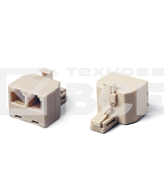 Разветвитель  US-12 RJ45 8P8C (джек) -> 2x8P8C (розетки)