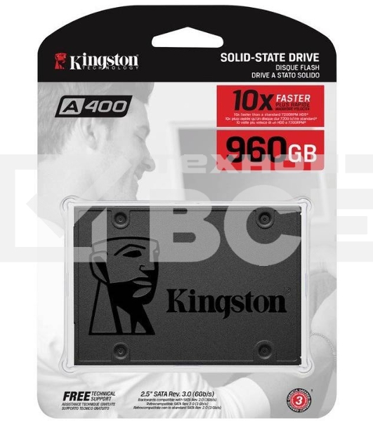 Накопитель SSD Kingston A400, 960GB, SATA III, 2.5
