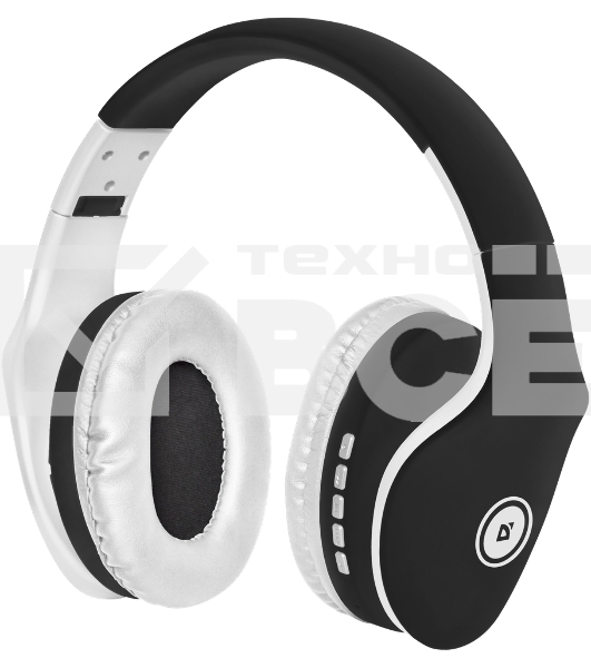 Беспроводные/проводные наушники Defender FreeMotion B525 черный/белый, накладные, Bluetooth + проводной, до 8 ч