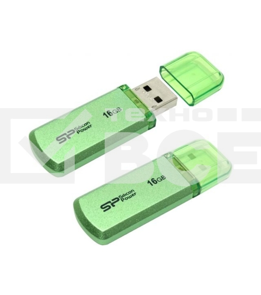 Флеш диск Silicon Power 16Gb Helios 101 SP016GBUF2101V1N USB2.0 зеленый