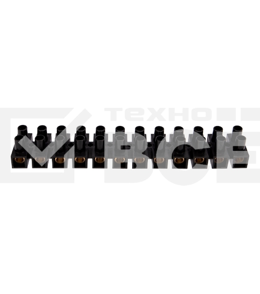 Клеммная винтовая колодка KВ-35 10-35, ток 80 A, полипропилен черный Rexant (10 шт./уп.)