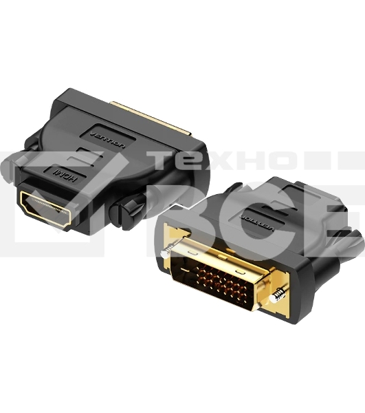Адаптер-переходник Vention DVI 24+1 M/ HDMI 19F