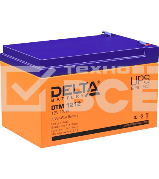 Батарея Delta DTM 1212 (12V, 12Ah)