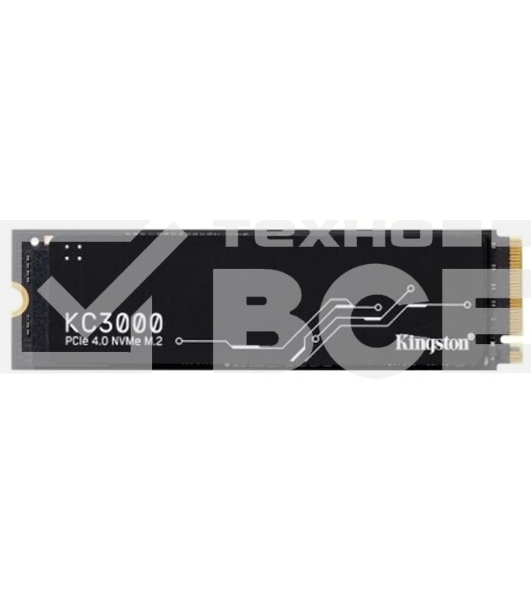 Накопитель SSD Kingston 512Gb M.2 KC3000 <SKC3000S/512G> (PCI-E 4.0 x4, up to 7000/3900Mbs, 3D TLC, NVMe, 400TBW, Phison E18, 22х80mm, LP heatsink)